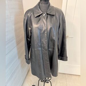 Damselle Black leather Jacket. Ladies size M